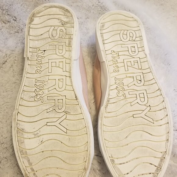 Sperry Crest Vibe Satin Lace Sneakers Womens' Size 8.5 Pink Shoes STS83390 - Picture 4 of 5